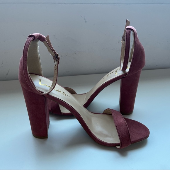 Lulus Taylor Suede Block Heel - Mauve Color - Picture 2 of 4